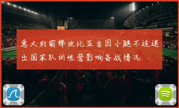 意大利前锋坎比亚吉因小腿不适退出国家队训练营影响备战情况